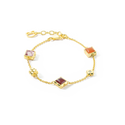 STATION Collection bracciale oro-rosso