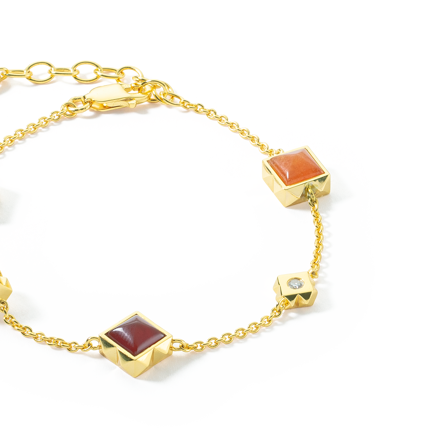STATION Collection bracciale oro-rosso