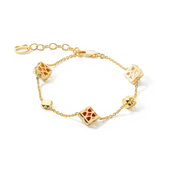 STATION Collection bracciale oro-rosso