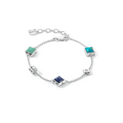 STATION Collection bracciale argento-blu