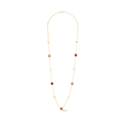 STATION Collection collana lungo oro-rosso