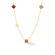 STATION Collection collana lungo oro-rosso