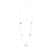 STATION Collection collana lungo argento-blu