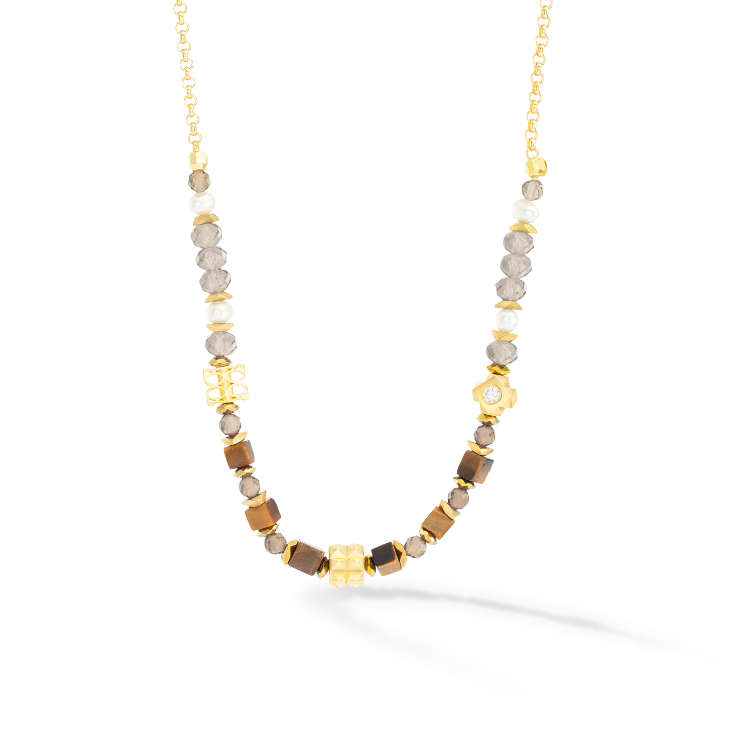 ICONIC Collection Spike collana oro-marrone