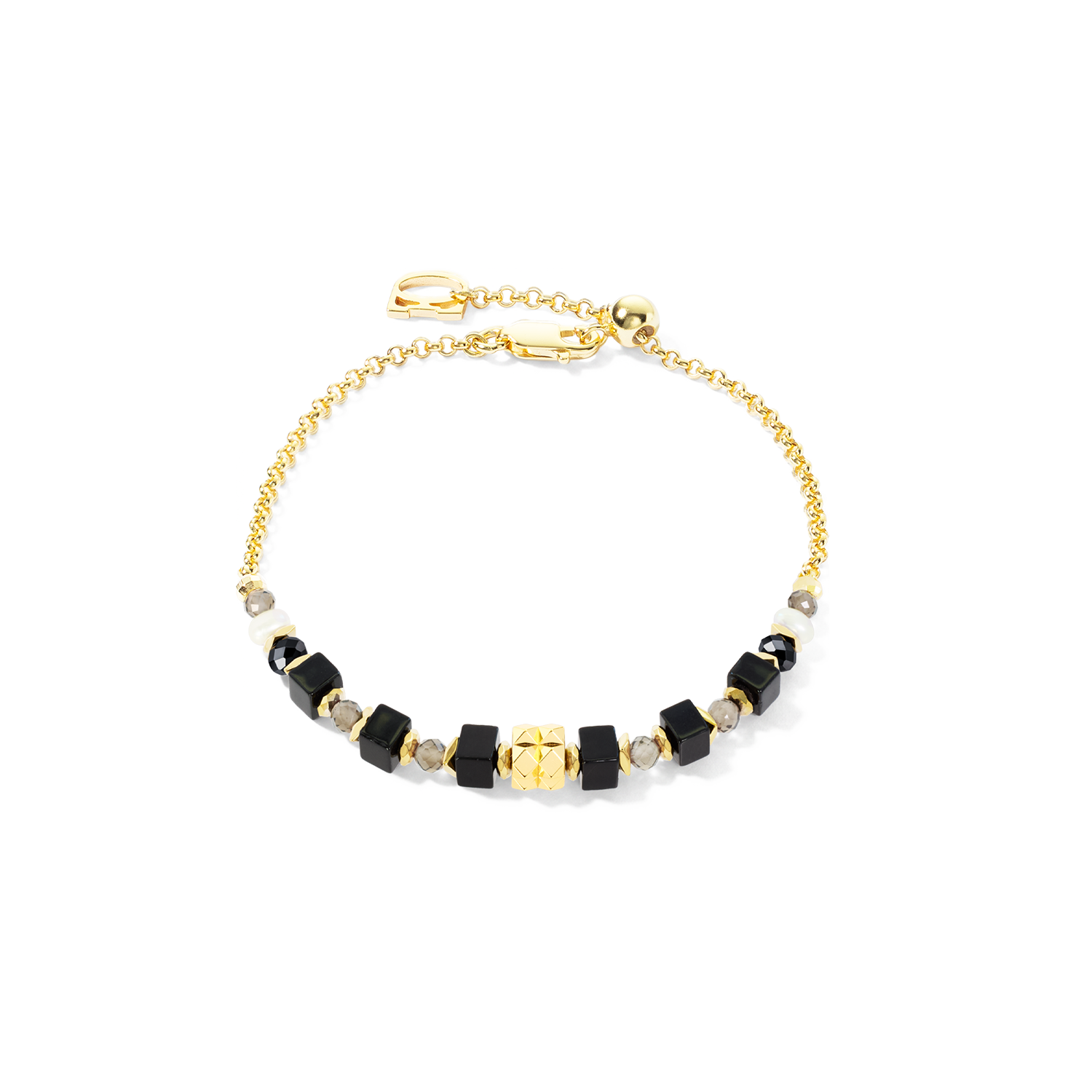 COEUR DE LION ICONIC Collection Bracciale Spike oro-nero – Vista frontale