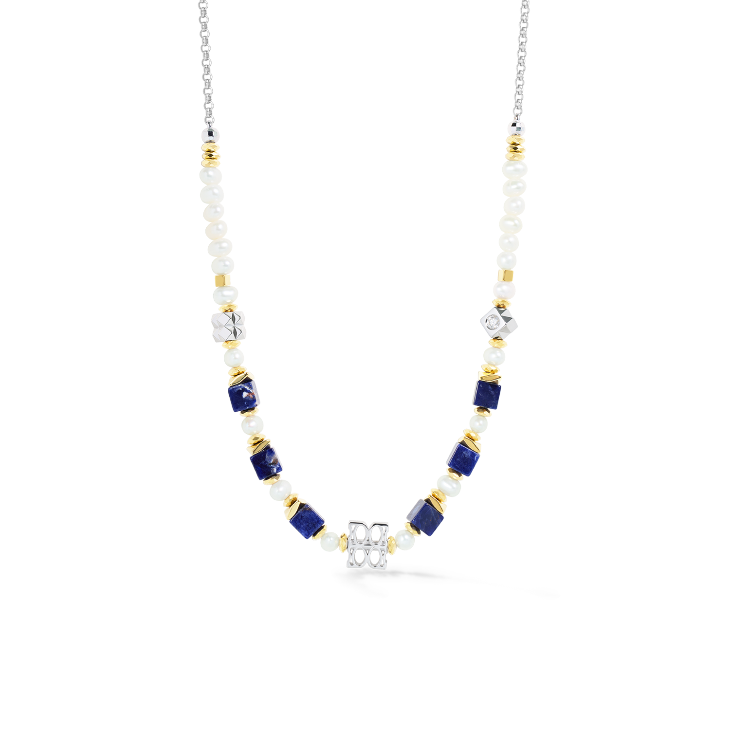 COEUR DE LION ICONIC Collection Collana Signature argento-blu – Anteprima