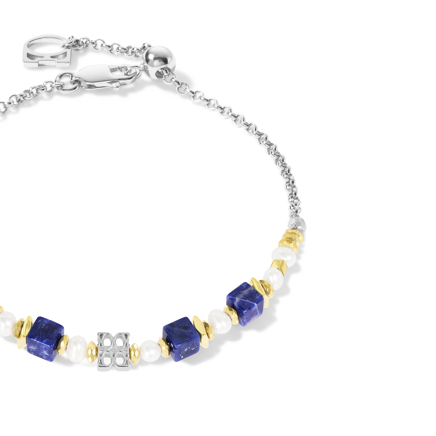 COEUR DE LION ICONIC Collection Bracciale Signature argento-blu – Anteprima