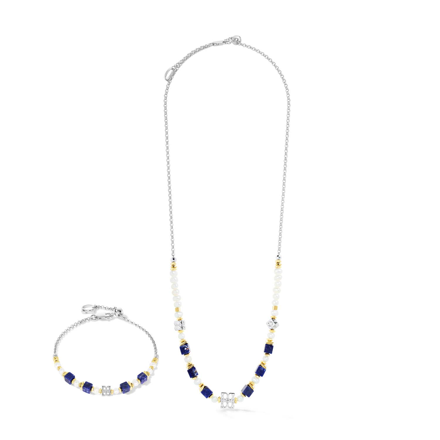 COEUR DE LION ICONIC Collection Bracciale Signature argento-blu – Foto set
