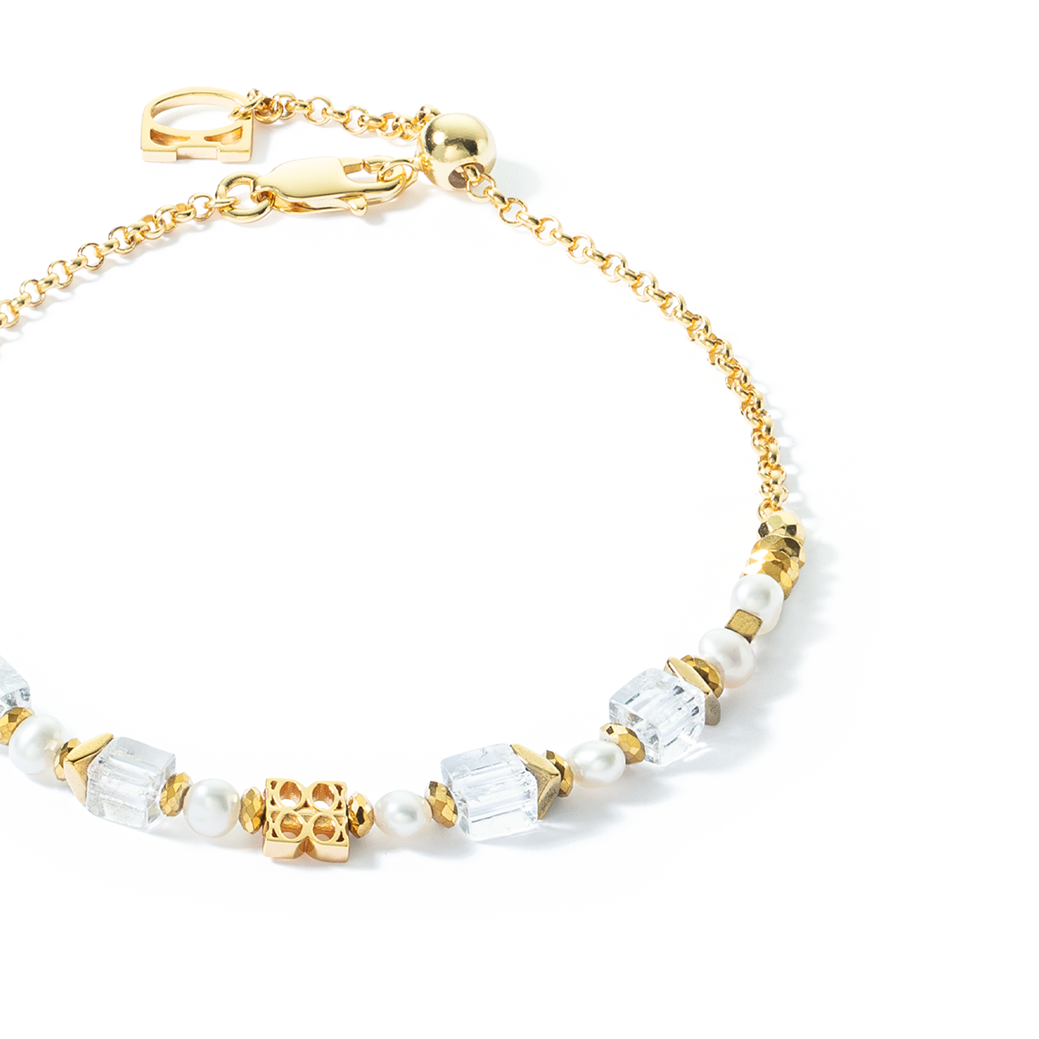 ICONIC Collection Signature bracciale oro-bianco