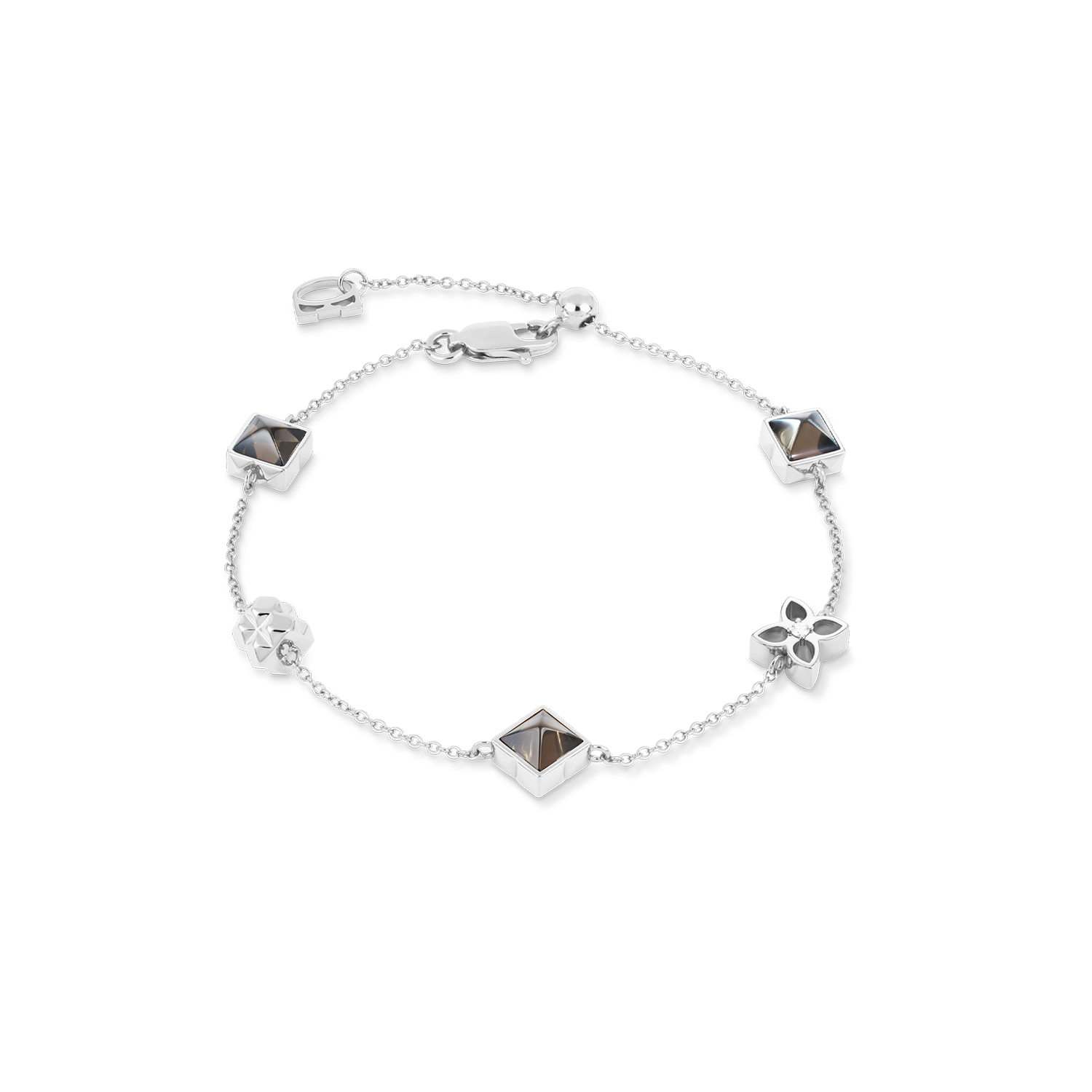 COEUR DE LION STATION Collection Bracciale Slider grigio-argento – Vista frontale