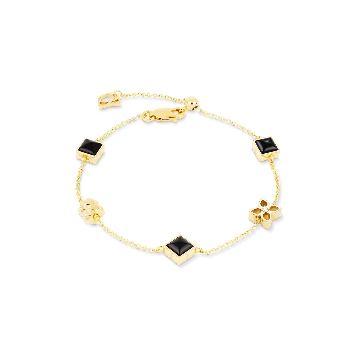 COEUR DE LION STATION Collection Bracciale Slider nero-oro – Vista frontale