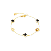 COEUR DE LION STATION Collection Bracciale Slider nero-oro – Vista frontale