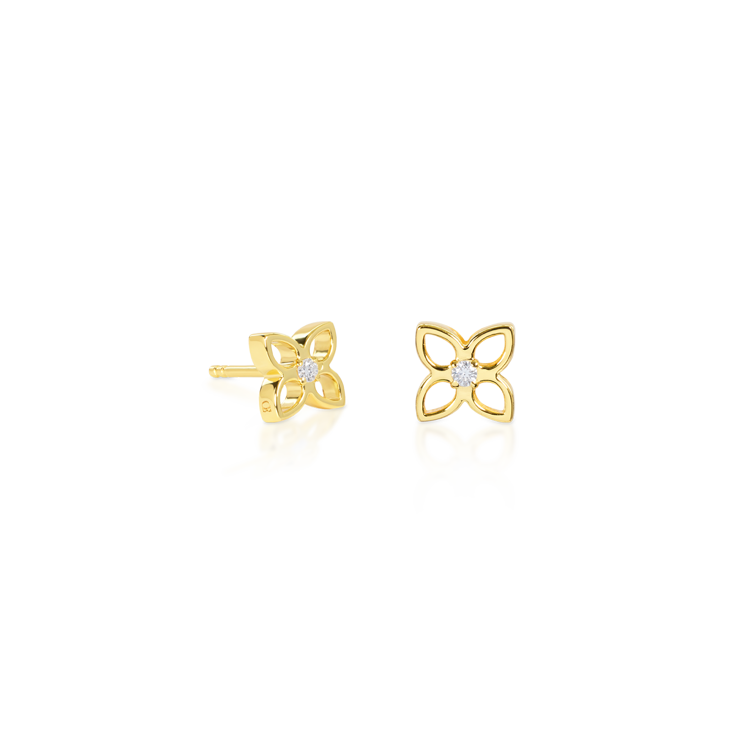 COEUR DE LION Fine Edition Orecchini a lobo PETAL oro – Vista frontale
