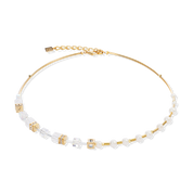 Collana GeoCUBE® Fusion Precious Pearl Mix oro-bianco