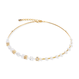 Collana GeoCUBE® Fusion Precious Pearl Mix oro-bianco