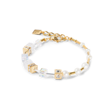 Bracciale GeoCUBE® Fusion Precious Pearl Mix oro-bianco