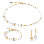 Bracciale GeoCUBE® Fusion Precious Pearl Mix oro-bianco