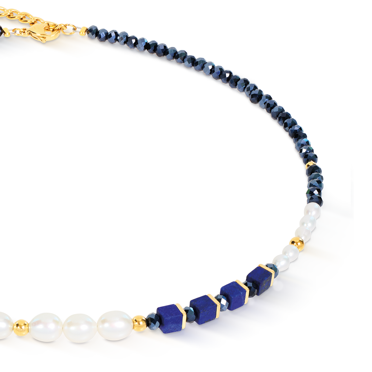 Collana Cosmic Pearls Midnight oro