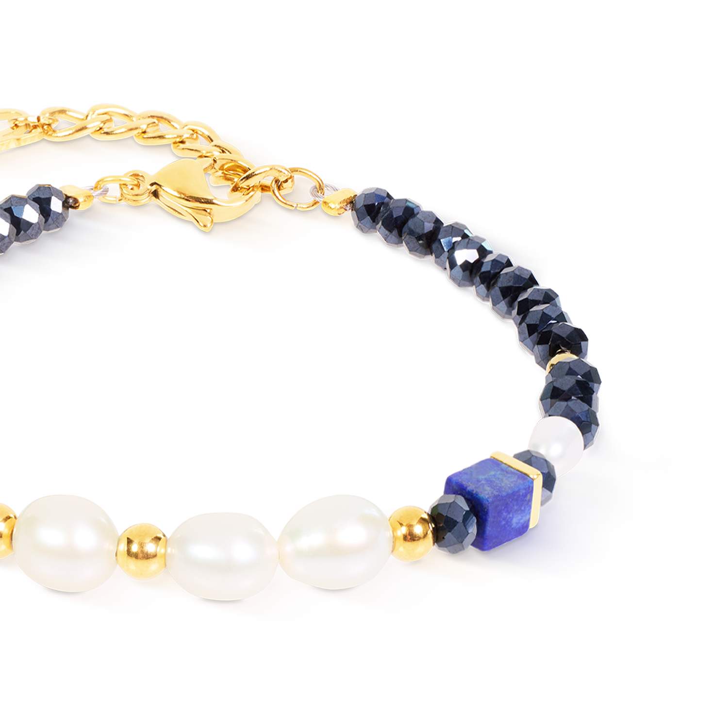 Bracciale Cosmic Pearls Midnight oro
