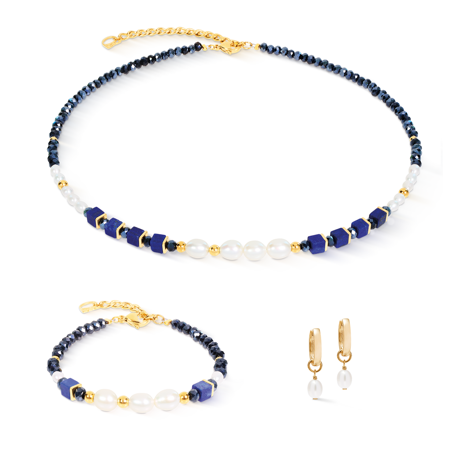 Bracciale Cosmic Pearls Midnight oro