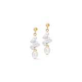 Orecchini Dancing Crystals & Pearls oro