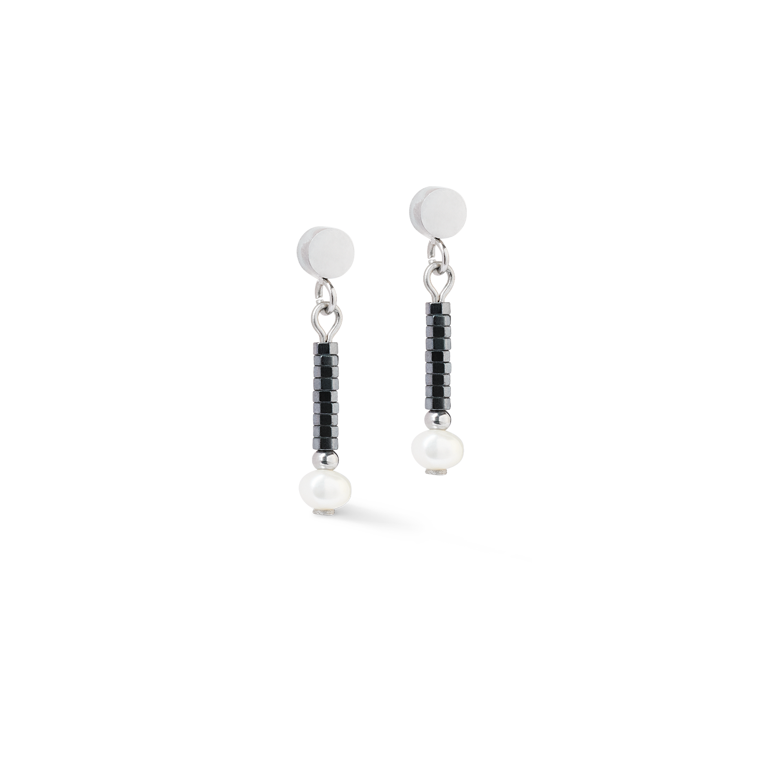 Orecchini Edge & Grace antracite-argento