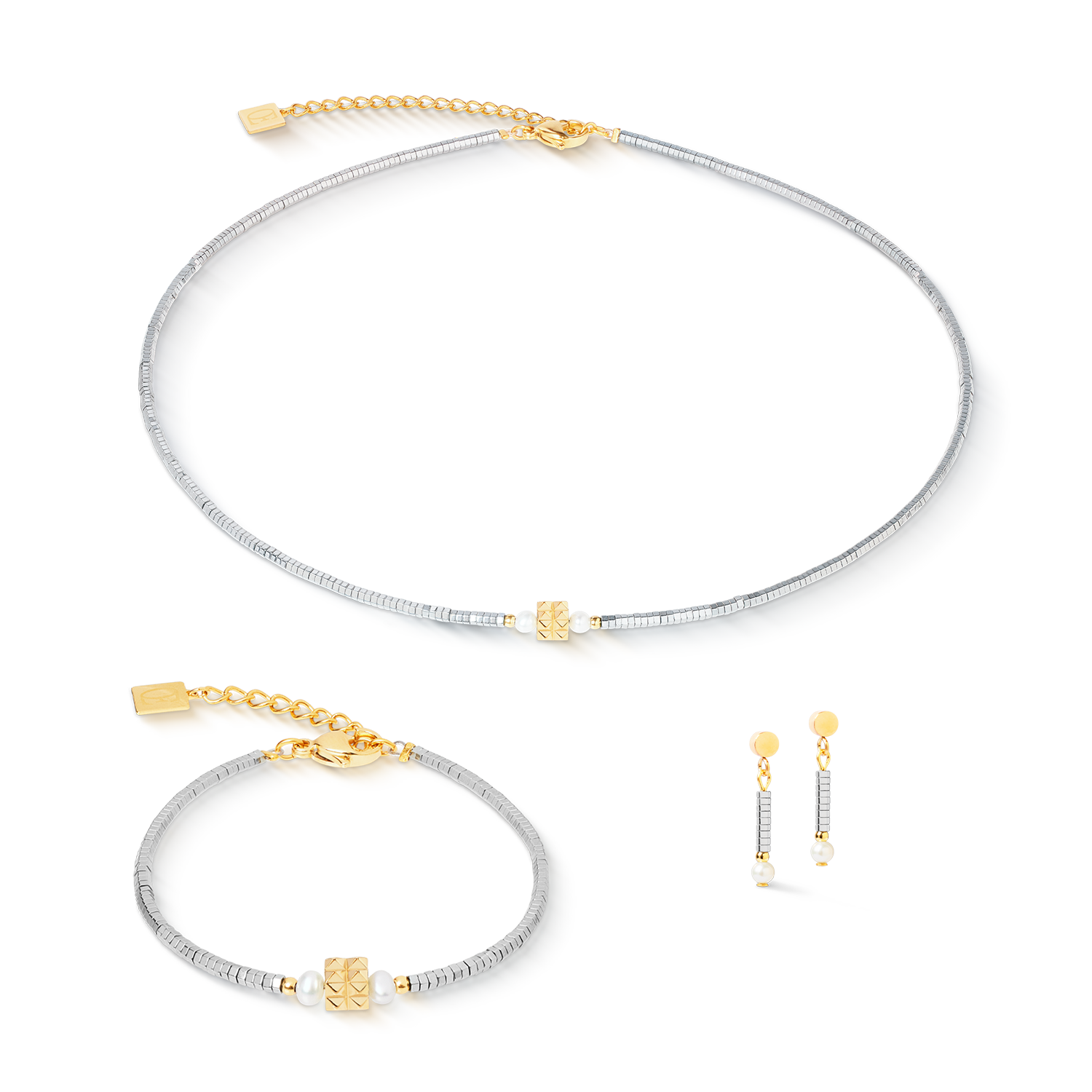 Orecchini Edge & Grace argento-oro