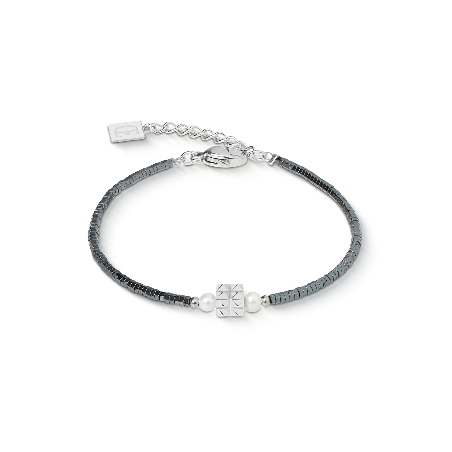 Bracciale Edge & Grace antracite-argento
