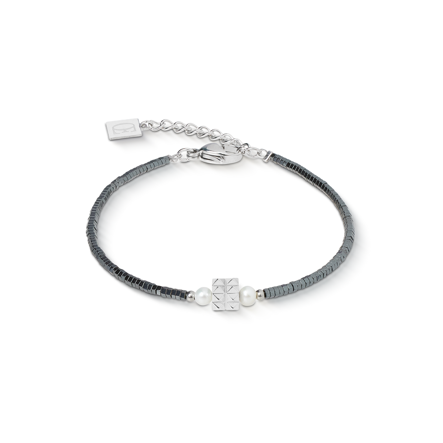 Bracciale Edge & Grace antracite-argento