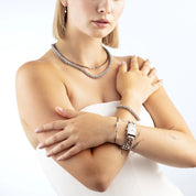 Bracciale Edge & Grace antracite-argento