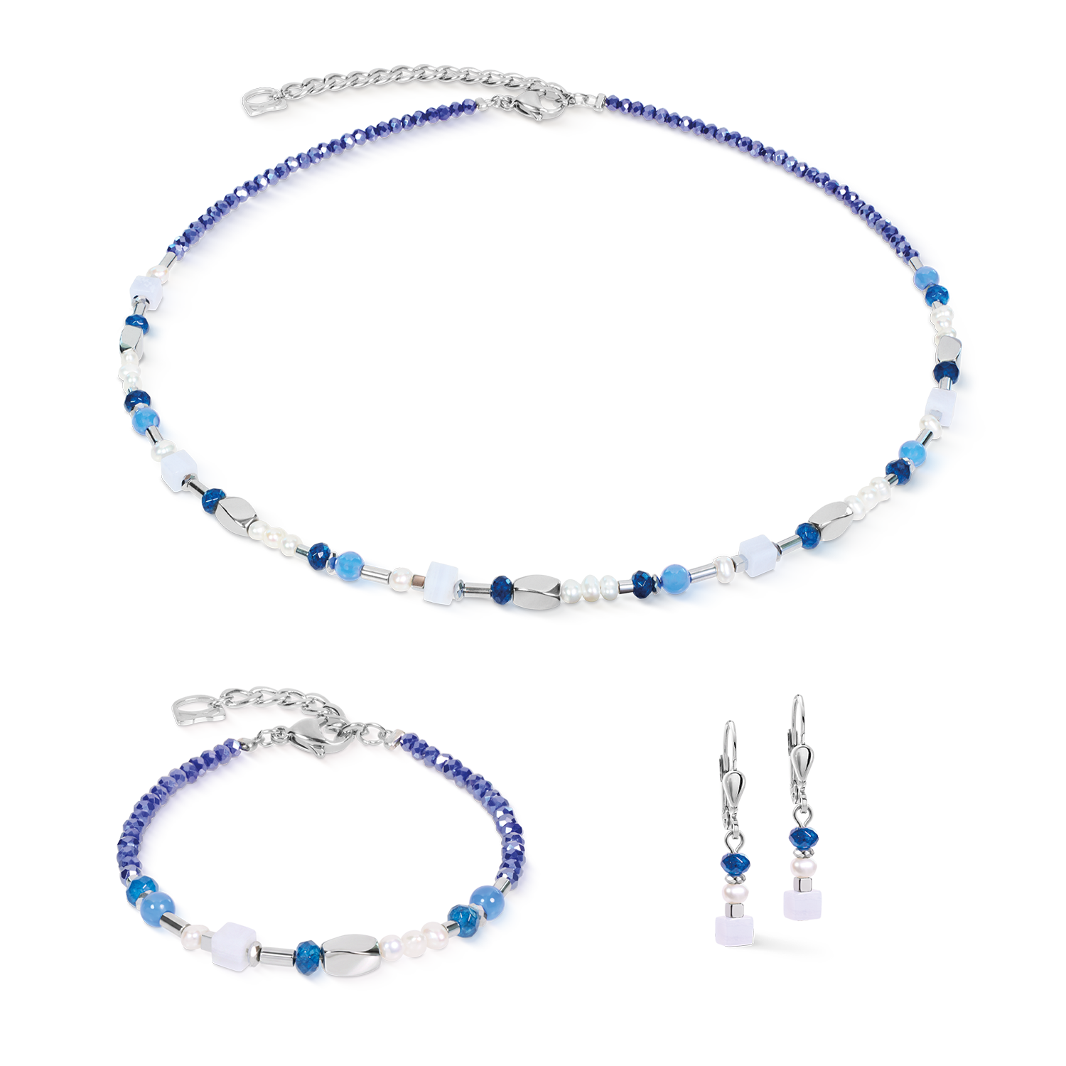 Collana Mosaic Sky argento
