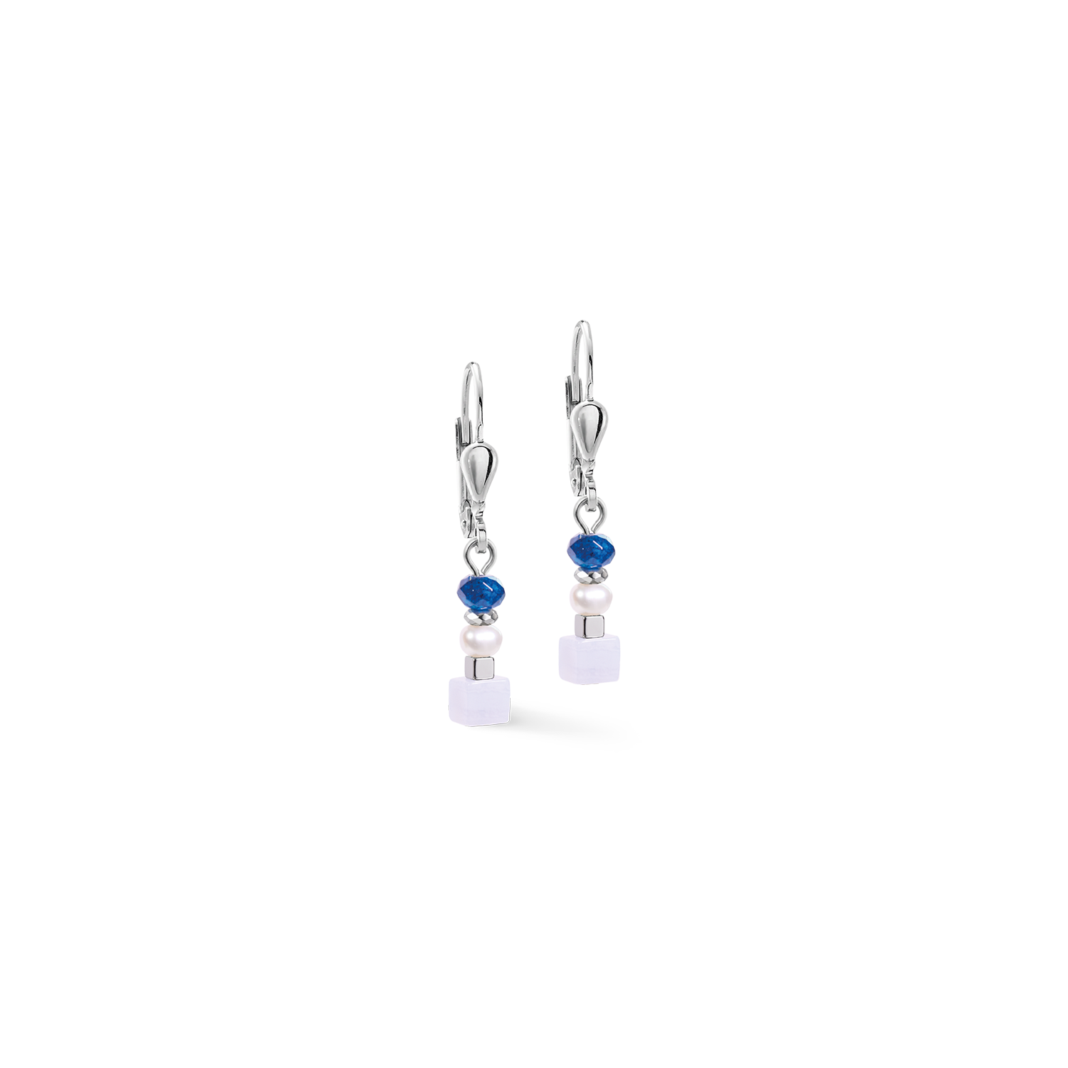 Orecchini pendenti Mosaic Sky argento