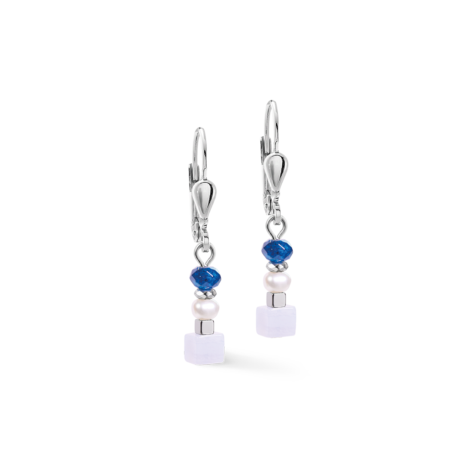Orecchini pendenti Mosaic Sky argento