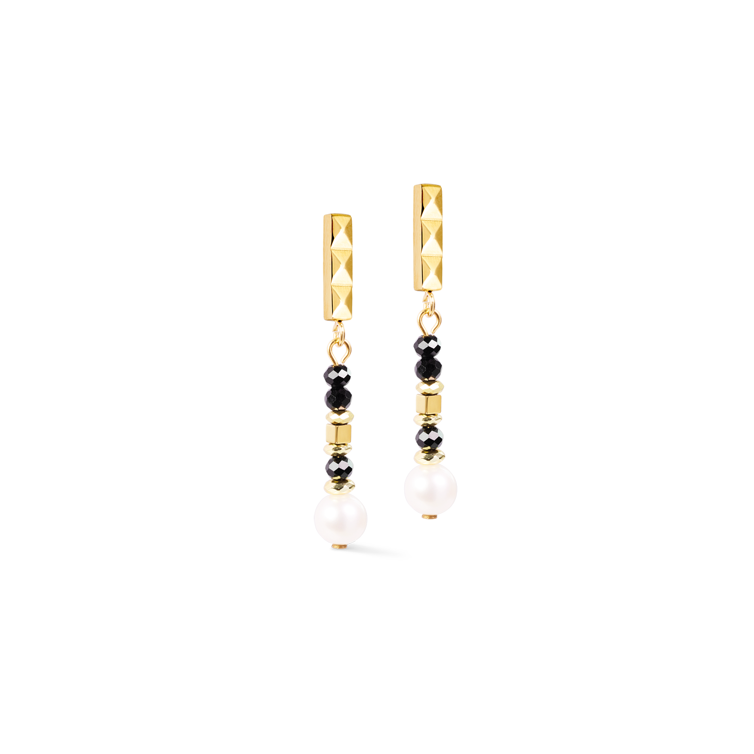Orecchini Astoria Noir Pearl oro