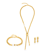 Creoli Structure con pendente in perla oro