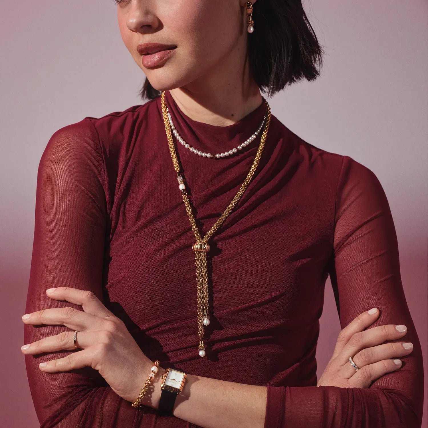 COEUR DE LION Bracciale Structure oro – indossato