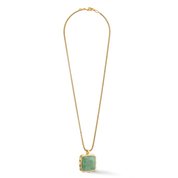 Collana Amuleto Spikes Square Avventurina oro-verde