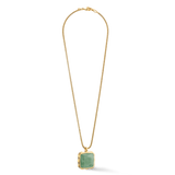 Collana Amuleto Spikes Square Avventurina oro-verde