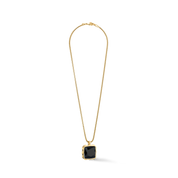 Collana Amuleto Spikes Square Onice oro-nero