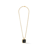 Collana Amuleto Spikes Square Onice oro-nero