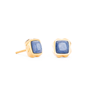 Orecchini Spikes Square Avventurina oro-blu