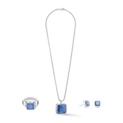Orecchini Spikes Square Avventurina argento-blu
