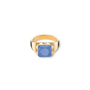 Anello Spikes Square Avventurina oro-blu