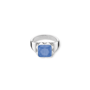Anello Spikes Square Avventurina argento-blu
