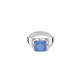 Anello Spikes Square Avventurina argento-blu