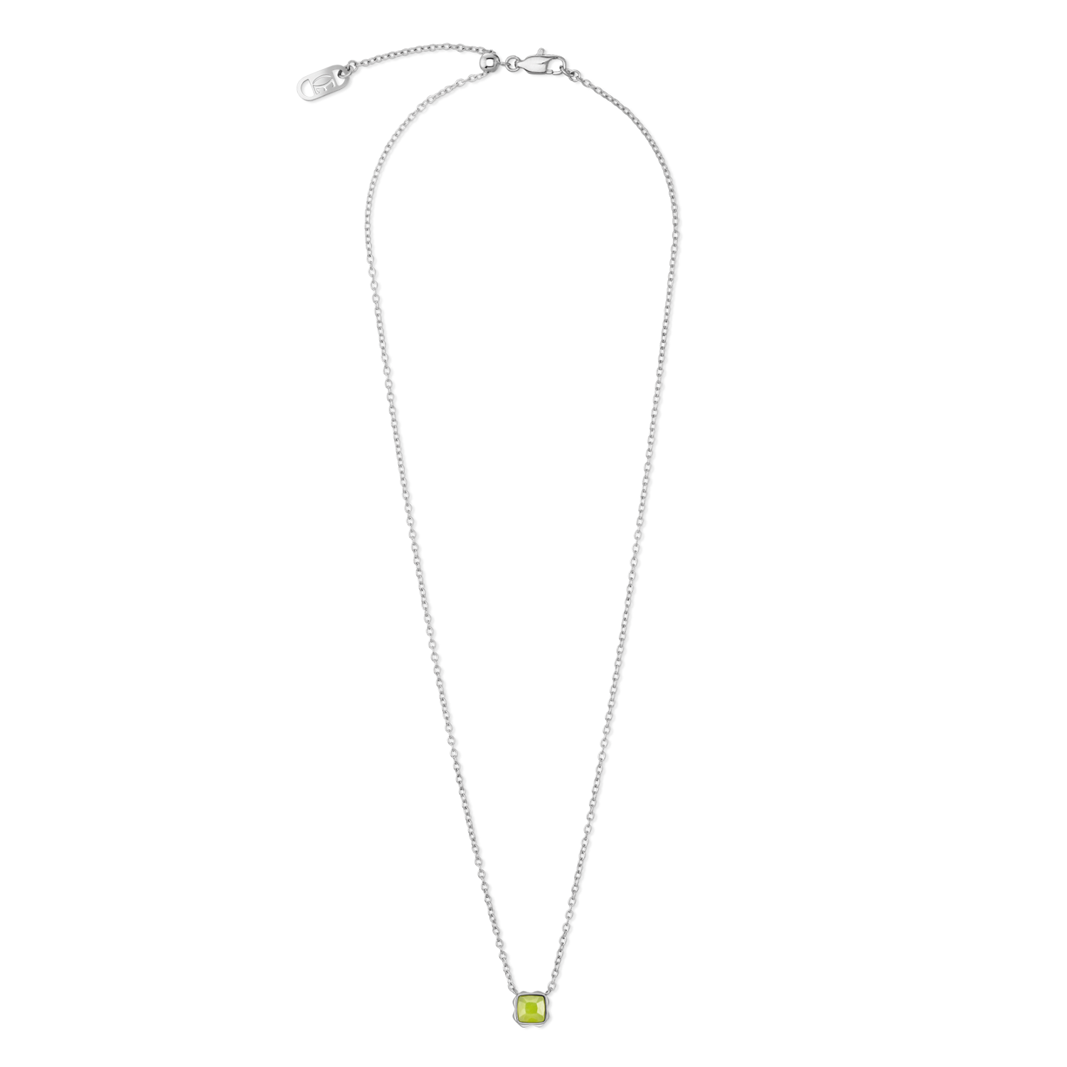 Pietra Di Nascita Agosto Collana Giada Verde Argento