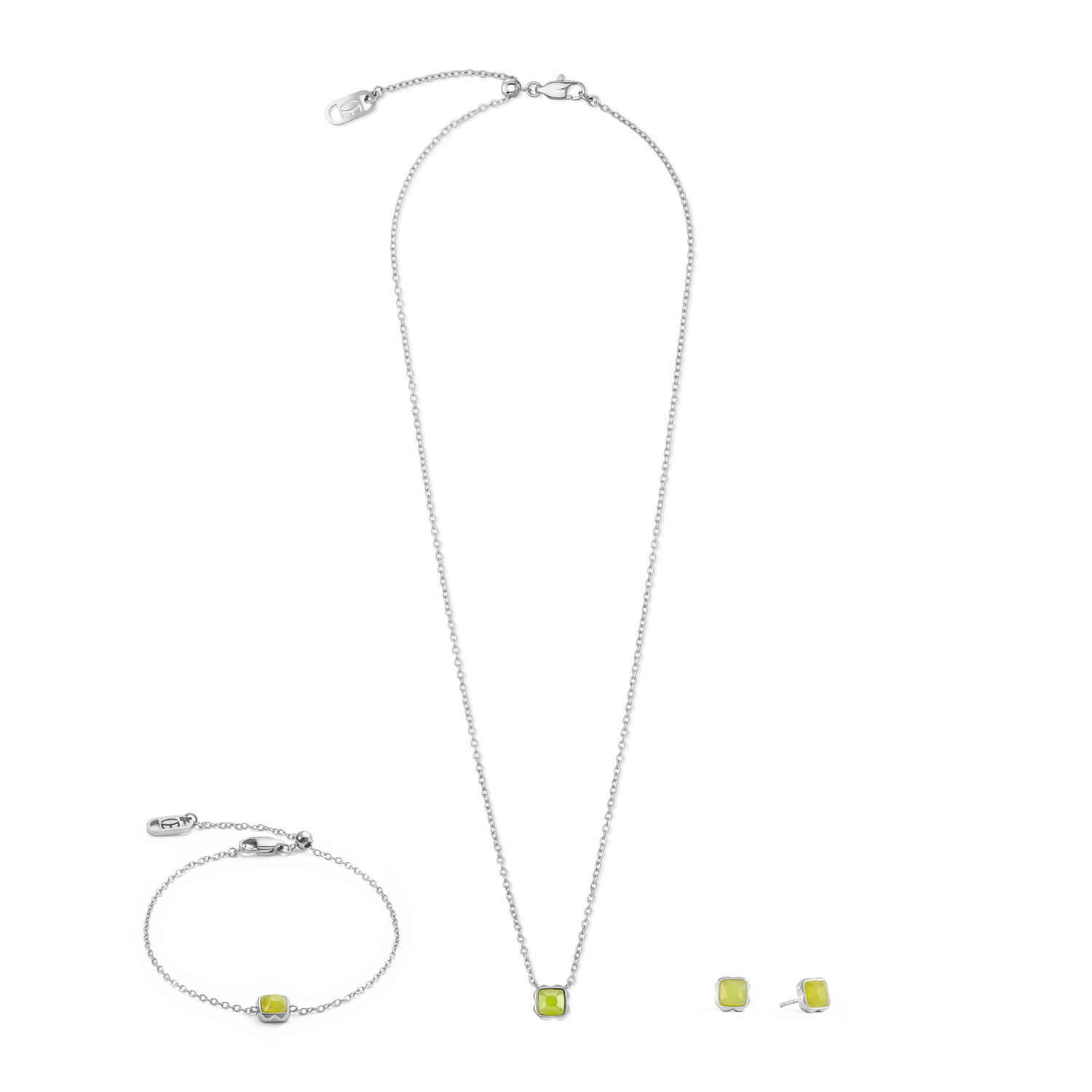 Pietra Di Nascita Agosto Collana Giada Verde Argento