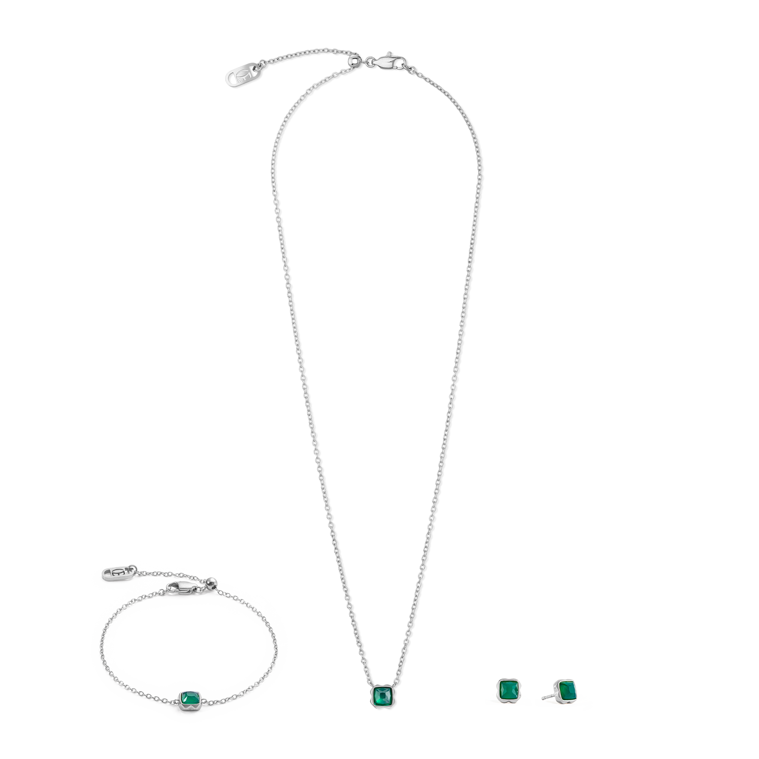 Pietra Di Nascita Maggio Orecchini Agata Verde Argento