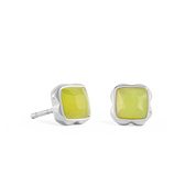 Pietra Di Nascita Agosto Orecchini Giada Verde Argento