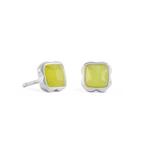 Pietra Di Nascita Agosto Orecchini Giada Verde Argento